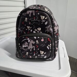 Loungefly Black and Red Disney Backpack